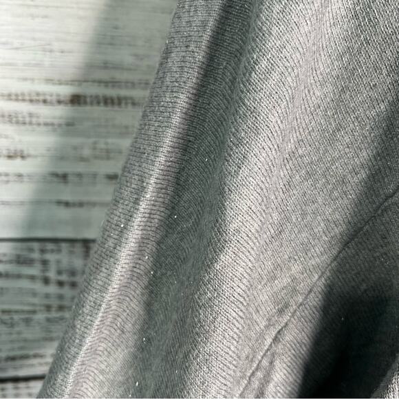 Chicos 3 XL Open Cardigan Dolman Sleeves Metallic Knit Rabbit Hair - Picture 6 of 10